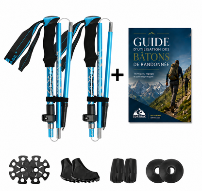 Bâtons de marche Crête carbone - batons, guide d'utilisation et accessoires Sortrek