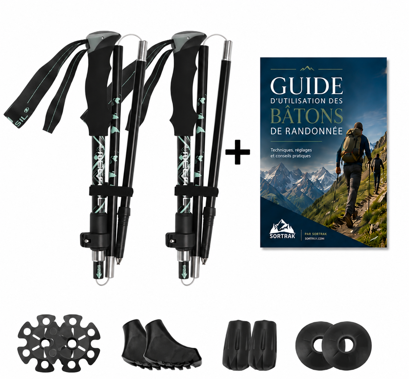 Bâtons de marche Dune carbone - batons, guide d'utilisation et accessoires Sortrek